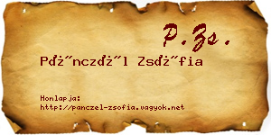 Pánczél Zsófia névjegykártya